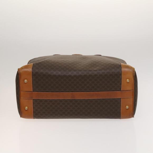 CELINE Macadam Canvas Boston Bag Pvc Leather Brown Gold - Picture 9 of 12